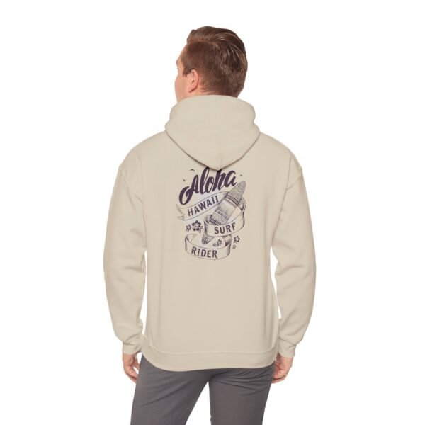 Aloha Hawaii Surf Rider Unisex Hooded Sweatshirt, Cozy Hoodie, Beachwear, Gift for Surfer, Summer Style, Adventure Apparel