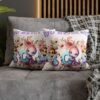Colorful Mom' Pillowcase, Decorative Cushion Cover, Fun Mom's Room Decor, Cute Gift for Kids, Floral Animal Throw Pillow