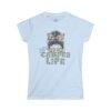 Camper Life Tee, Women's Softstyle T-shirt for Outdoor Lovers, Camping, Adventure, Travel, Gift for Nature Enthusiasts