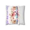 Colorful Mom' Pillowcase, Decorative Cushion Cover, Fun Mom's Room Decor, Cute Gift for Kids, Floral Animal Throw Pillow