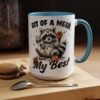 Whimsical Raccoon Coffee Mug, Cute Animal Lover Gift, Funny Quote Coffee Cup, Fun Home Decor, Perfect for Birthdays and Holidays