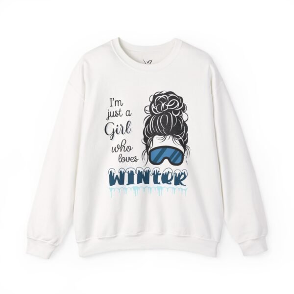 Winter Love Women Sweatshirt, Cozy Crewneck, Winter Apparel, Gift for Her, Ski Lover Sweatshirt