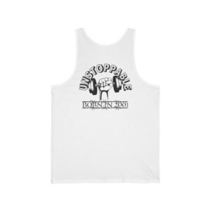 Personalized Men Jersey Tank, Unstoppable Gym Tank, Fitness Shirt for Men, Workout Gift, Bodybuilding Apparel, Casual Exercise Wear