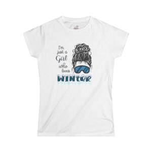 Winter Lover, Women's Tee, Skiing Shirt, Cute Winter Apparel, Gift for Ski Enthusiasts, Cozy Winter Fashion, Snow Lover T-Shirt