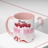 Birthday Celebration Coffee Mug, Fun Pink and Red Design, Gift for Birthdays, Party Decor, Birthday Mug