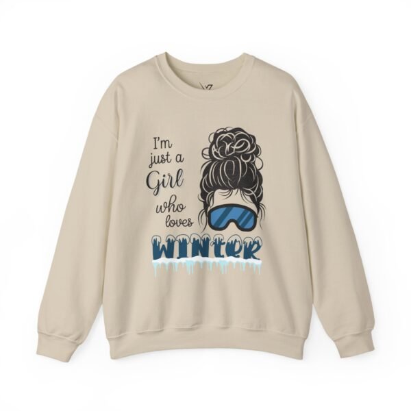 Winter Love Women Sweatshirt, Cozy Crewneck, Winter Apparel, Gift for Her, Ski Lover Sweatshirt