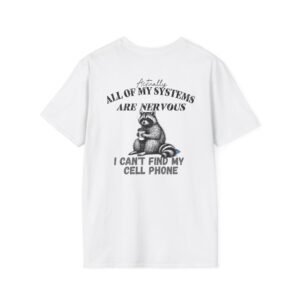 Funny Raccoon Tee, Unisex Softstyle T-Shirt, for Animal Lovers, Humorous Gift, Cute Graphic Shirt, Perfect for Casual Wear, Birthday Present