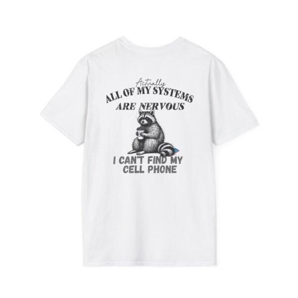 Funny Raccoon Tee, Unisex Softstyle T-Shirt, for Animal Lovers, Humorous Gift, Cute Graphic Shirt, Perfect for Casual Wear, Birthday Present