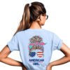 Patriotic American, Girl T-Shirt, Women Tee, Summer Style, Independence Day Shirt, Gift for Her, Casual Wear, Festival Top
