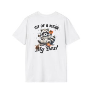 Whimsical Raccoon Graphic Tee - Funny Animal Lover T-Shirt, Gift for Friends, Casual Wear, Birthday Gift, Unisex Softstyle