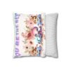 Colorful Mom' Pillowcase, Decorative Cushion Cover, Fun Mom's Room Decor, Cute Gift for Kids, Floral Animal Throw Pillow
