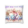 Colorful Mom' Pillowcase, Decorative Cushion Cover, Fun Mom's Room Decor, Cute Gift for Kids, Floral Animal Throw Pillow
