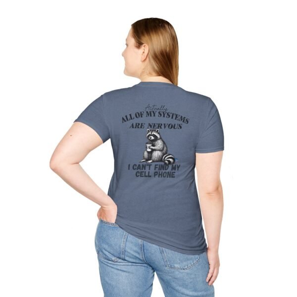 Funny Raccoon Tee, Unisex Softstyle T-Shirt, for Animal Lovers, Humorous Gift, Cute Graphic Shirt, Perfect for Casual Wear, Birthday Present