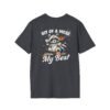 Bit of a Mess Raccoon, T-Shirt for Animal Lovers, Funny T-Shirt, Halloween Apparel, Gift for Friends, Unisex Softstyle Tee