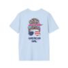 Patriotic American, Girl T-Shirt, Women Tee, Summer Style, Independence Day Shirt, Gift for Her, Casual Wear, Festival Top