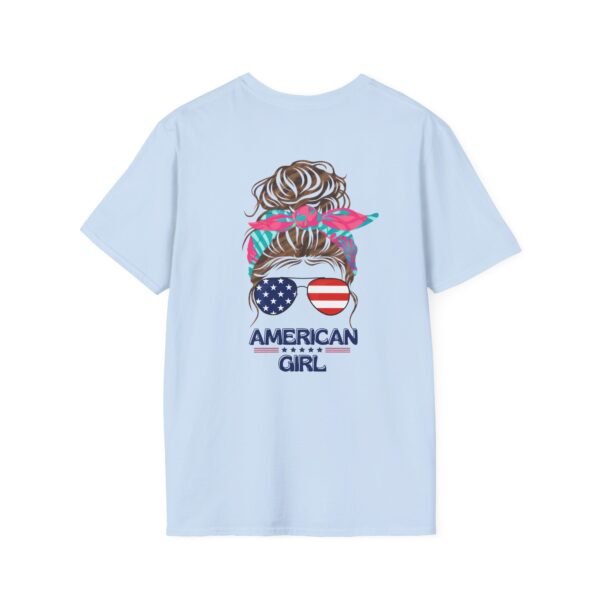 Patriotic American, Girl T-Shirt, Women Tee, Summer Style, Independence Day Shirt, Gift for Her, Casual Wear, Festival Top