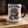 Whimsical Raccoon Coffee Mug, Cute Animal Lover Gift, Funny Quote Coffee Cup, Fun Home Decor, Perfect for Birthdays and Holidays