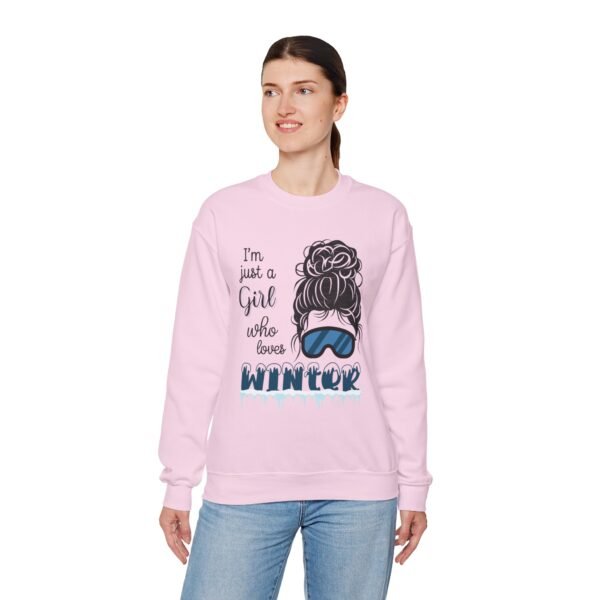 Winter Love Women Sweatshirt, Cozy Crewneck, Winter Apparel, Gift for Her, Ski Lover Sweatshirt