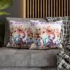 Colorful Mom' Pillowcase, Decorative Cushion Cover, Fun Mom's Room Decor, Cute Gift for Kids, Floral Animal Throw Pillow