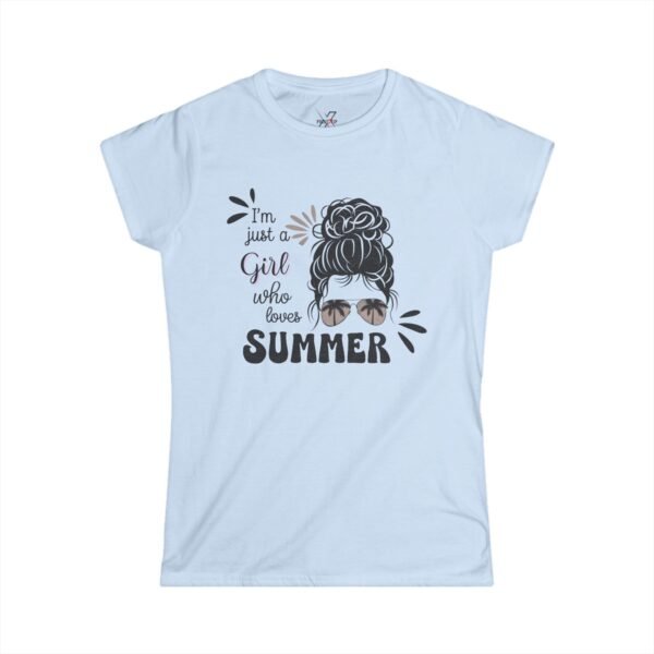 Summer Vibes Girl Tee, Women’s Softstyle Shirt, Summer T-Shirt, Gift for Friends, Summer Outfit, Cute Graphic Tee