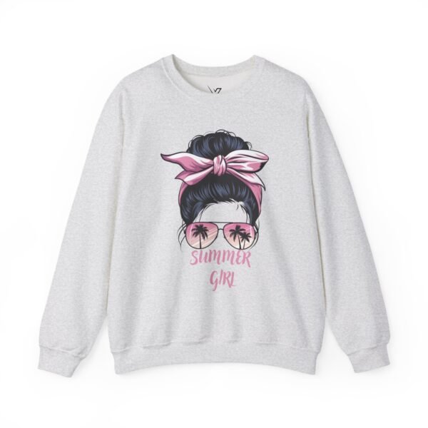 Summer Girl Crewneck Sweatshirt, Trendy Unisex Fashion, Relaxed Style, Perfect Gift for Her, Casual Wear, Beach Vibes