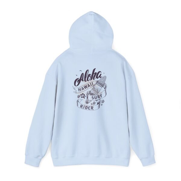 Aloha Hawaii Surf Rider Unisex Hooded Sweatshirt, Cozy Hoodie, Beachwear, Gift for Surfer, Summer Style, Adventure Apparel