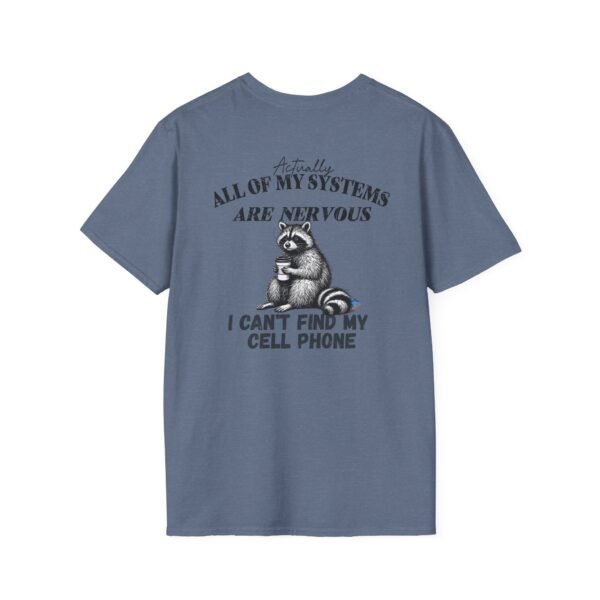 Funny Raccoon Tee, Unisex Softstyle T-Shirt, for Animal Lovers, Humorous Gift, Cute Graphic Shirt, Perfect for Casual Wear, Birthday Present