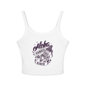 Aloha Surf Rider Women’s Tank Top – Tropical Beachwear, Summer Casual Outfit, Surf-Inspired Vacation Gift for Her