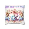 Colorful Mom' Pillowcase, Decorative Cushion Cover, Fun Mom's Room Decor, Cute Gift for Kids, Floral Animal Throw Pillow