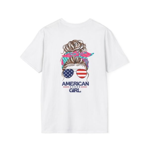 Patriotic American, Girl T-Shirt, Women Tee, Summer Style, Independence Day Shirt, Gift for Her, Casual Wear, Festival Top