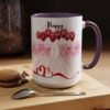 Birthday Celebration Coffee Mug, Fun Pink and Red Design, Gift for Birthdays, Party Decor, Birthday Mug