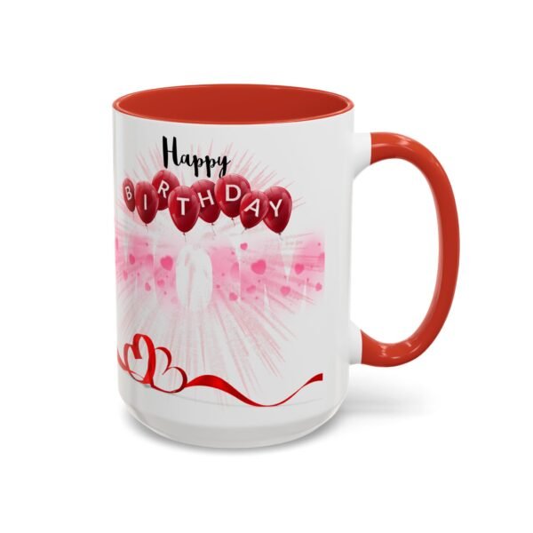 Birthday Celebration Coffee Mug, Fun Pink and Red Design, Gift for Birthdays, Party Decor, Birthday Mug
