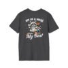 Bit of a Mess Raccoon, T-Shirt for Animal Lovers, Funny T-Shirt, Halloween Apparel, Gift for Friends, Unisex Softstyle Tee