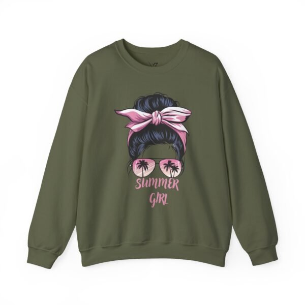 Summer Girl Crewneck Sweatshirt, Trendy Unisex Fashion, Relaxed Style, Perfect Gift for Her, Casual Wear, Beach Vibes