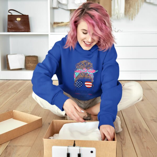 American Girl Women Hooded Long Sleeve Tee, Stylish Pullover for Summer Days, Perfect for Independence Day, Casual Wear, Trendy Gift American Girl Women Hooded Long Sleeve Tee, Stylish Pullover for Summer Days, Perfect for Independence Day, Casual Wear, Trendy Gift