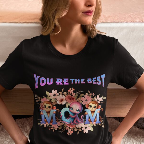 You’re the Best, Women Softstyle T-Shirt, Cute Animal Gift Tee, Birthday, Mother’s Day, Fun Casual Top, Funny Graphic Shirt