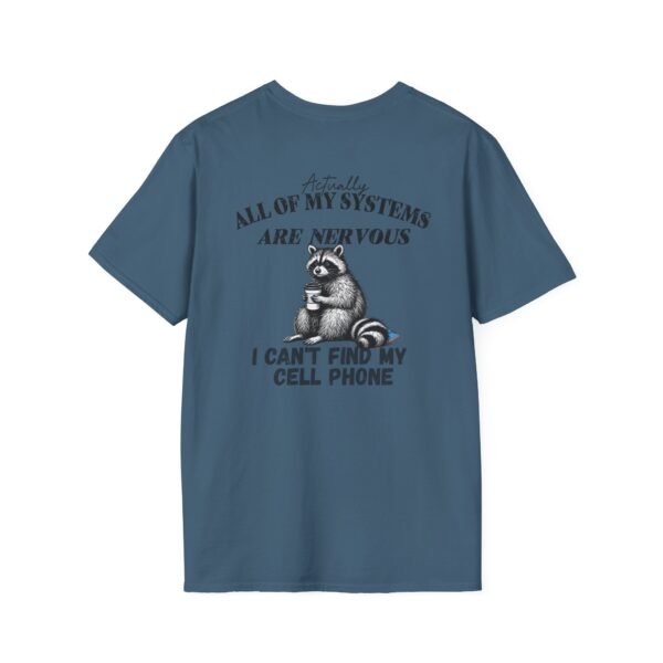 Funny Raccoon Tee, Unisex Softstyle T-Shirt, for Animal Lovers, Humorous Gift, Cute Graphic Shirt, Perfect for Casual Wear, Birthday Present