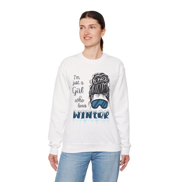 Winter Love Women Sweatshirt, Cozy Crewneck, Winter Apparel, Gift for Her, Ski Lover Sweatshirt