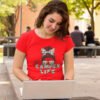 Camper Life Tee, Women's Softstyle T-shirt for Outdoor Lovers, Camping, Adventure, Travel, Gift for Nature Enthusiasts