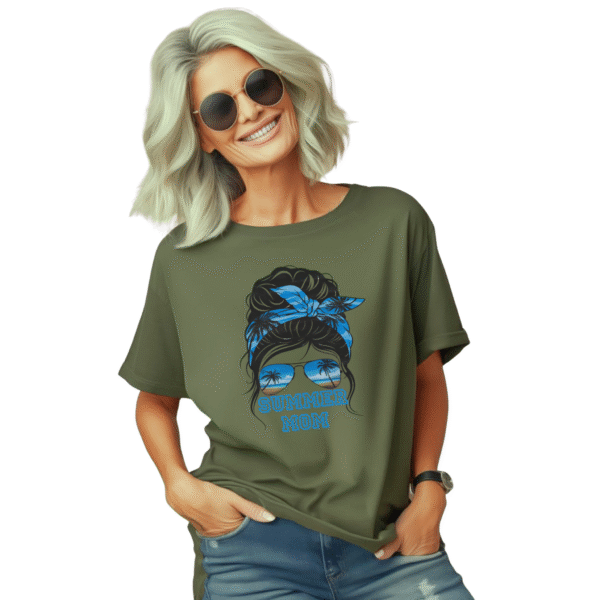 Women Summer Mom Tee, Graphic T-Shirt, Fun Summer Tee, Gift for Moms, Casual Wear, Family Vacation Shirt