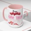 Birthday Celebration Coffee Mug, Fun Pink and Red Design, Gift for Birthdays, Party Decor, Birthday Mug