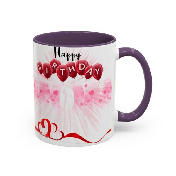 Birthday Celebration Coffee Mug, Fun Pink and Red Design, Gift for Birthdays, Party Decor, Birthday Mug