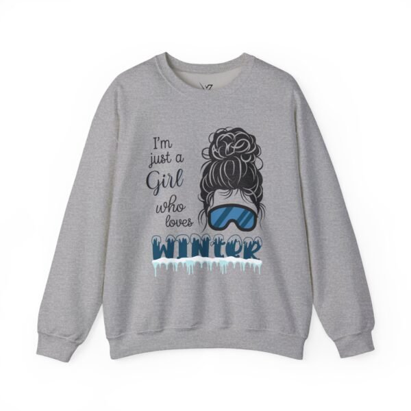 Winter Love Women Sweatshirt, Cozy Crewneck, Winter Apparel, Gift for Her, Ski Lover Sweatshirt