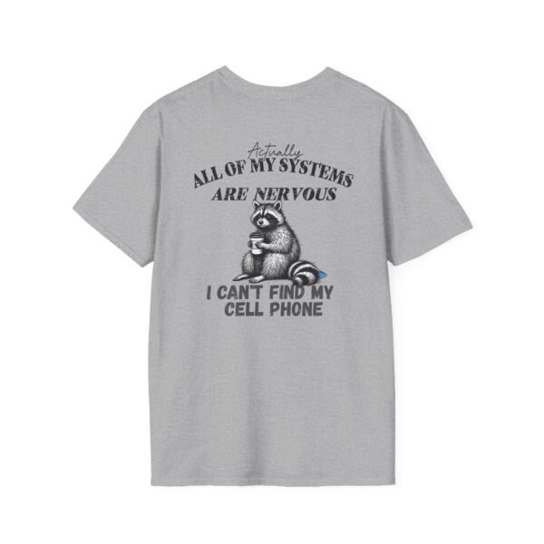Funny Raccoon Tee, Unisex Softstyle T-Shirt, for Animal Lovers, Humorous Gift, Cute Graphic Shirt, Perfect for Casual Wear, Birthday Present