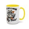 Whimsical Raccoon Coffee Mug, Cute Animal Lover Gift, Funny Quote Coffee Cup, Fun Home Decor, Perfect for Birthdays and Holidays