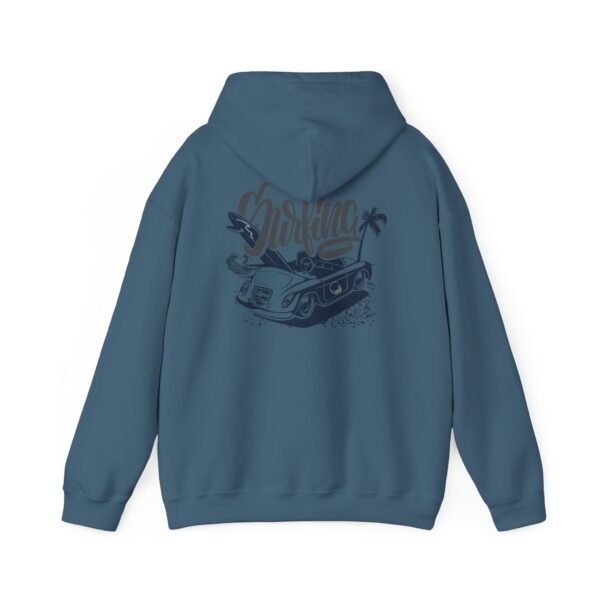 Surfing Graphic Hoodie, Unisex Heavy Blend Sweatshirt, Summer Beachwear, Gift for Surfers, Casual Streetwear, Perfect for Vacations