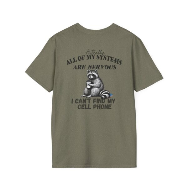Funny Raccoon Tee, Unisex Softstyle T-Shirt, for Animal Lovers, Humorous Gift, Cute Graphic Shirt, Perfect for Casual Wear, Birthday Present