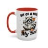 Whimsical Raccoon Coffee Mug, Cute Animal Lover Gift, Funny Quote Coffee Cup, Fun Home Decor, Perfect for Birthdays and Holidays