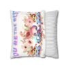 Colorful Mom' Pillowcase, Decorative Cushion Cover, Fun Mom's Room Decor, Cute Gift for Kids, Floral Animal Throw Pillow