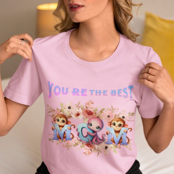 You’re the Best, Women Softstyle T-Shirt, Cute Animal Gift Tee, Birthday, Mother’s Day, Fun Casual Top, Funny Graphic Shirt